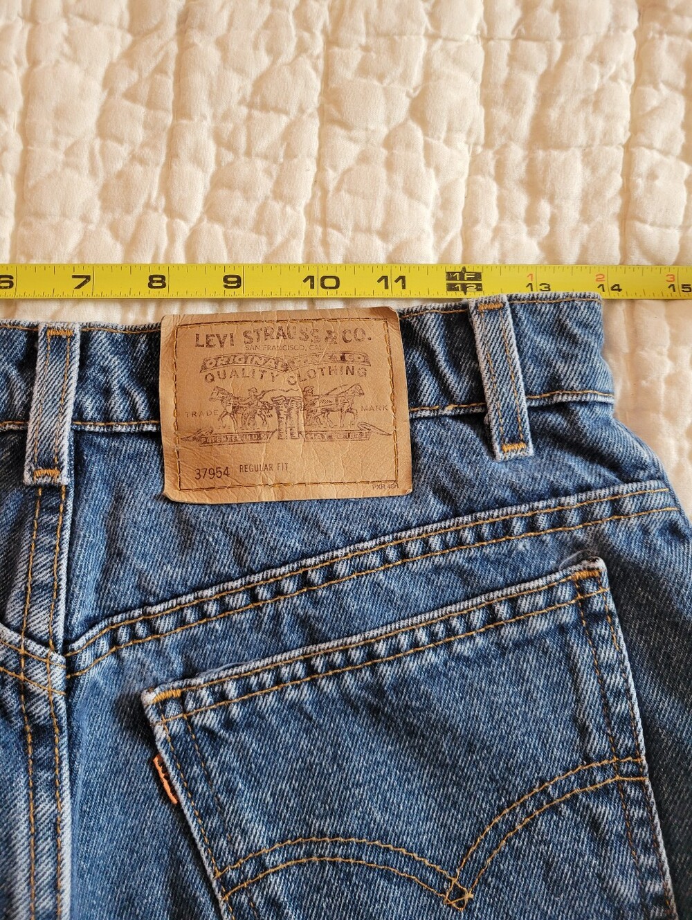 Vintage Levis 954 Cut Off Shorts Womens 90s USA High Waisted Orange Tab Size 28 - Picture 9 of 12